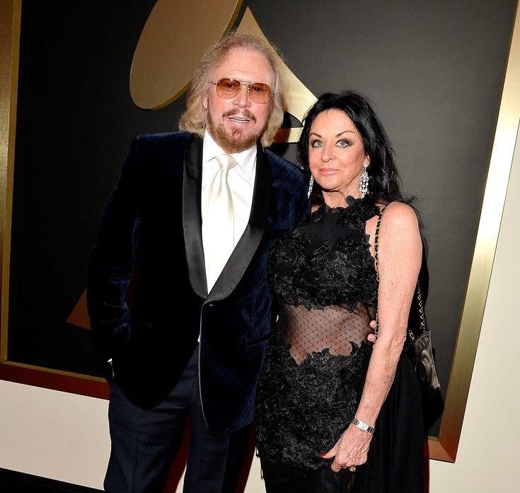 A picture of Linda Gibb and Barry Gibb.