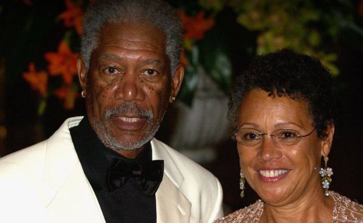 A picture of Myrna Colley-Lee and Morgan Freeman.