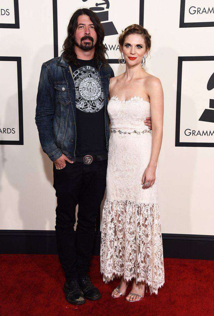 A picture of Harper Willow Grohl's parents.