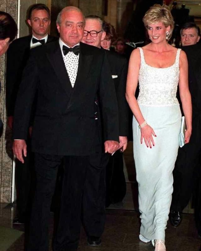 Mohamed Al-Fayed and Princess Diana.