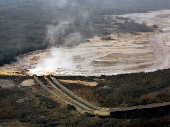 A picture of a rare-earth mine in China