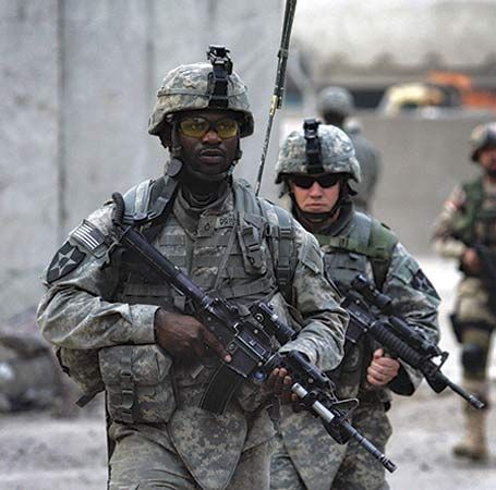 US soldiers in action