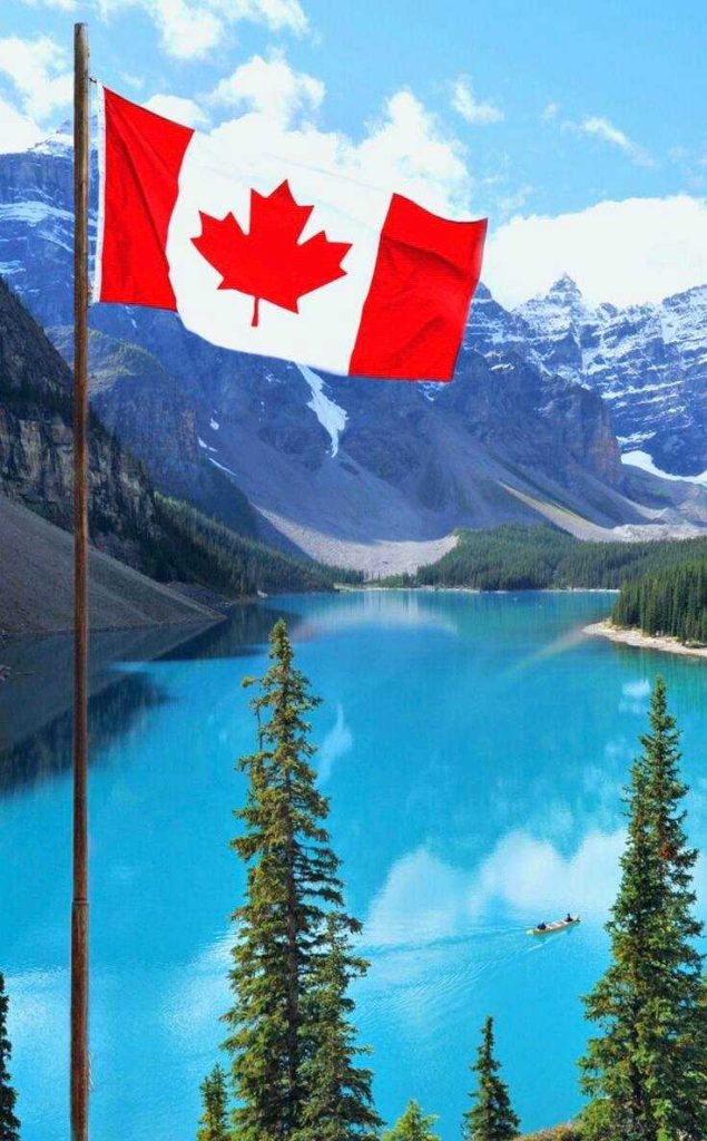 A picture of a Canadian flag