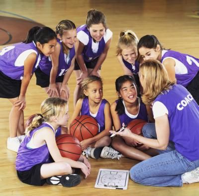 School Children in a Basketball Team