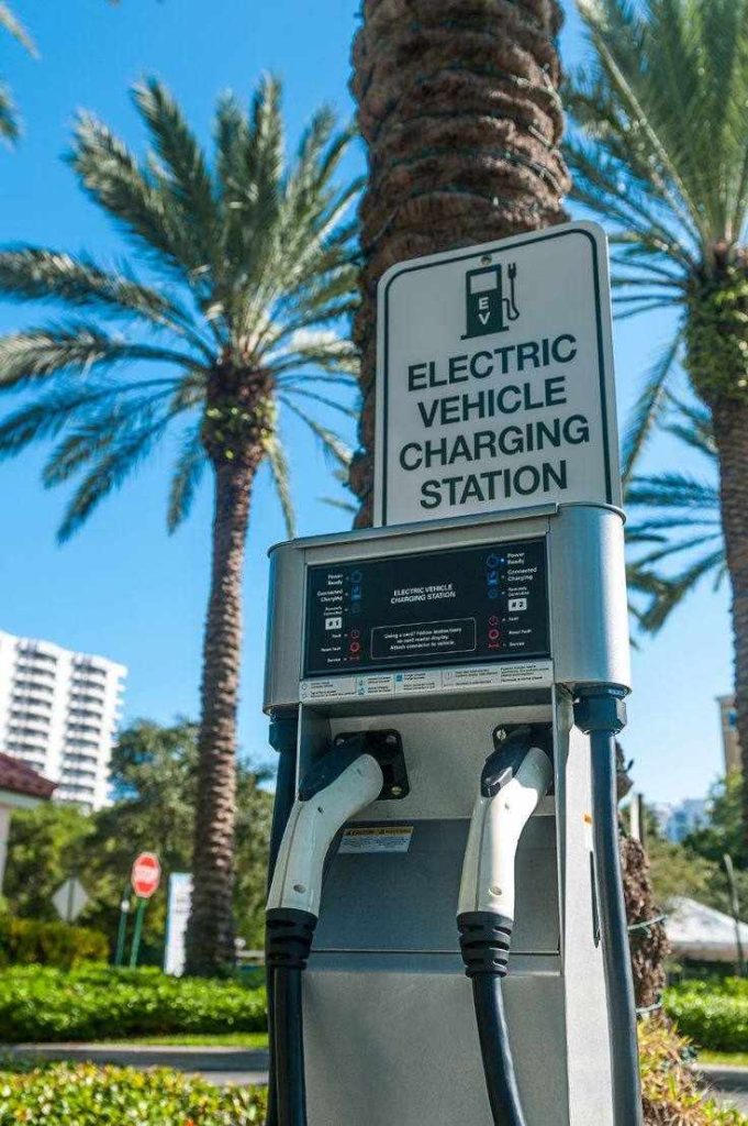 A picture of an electric vehicle charging station