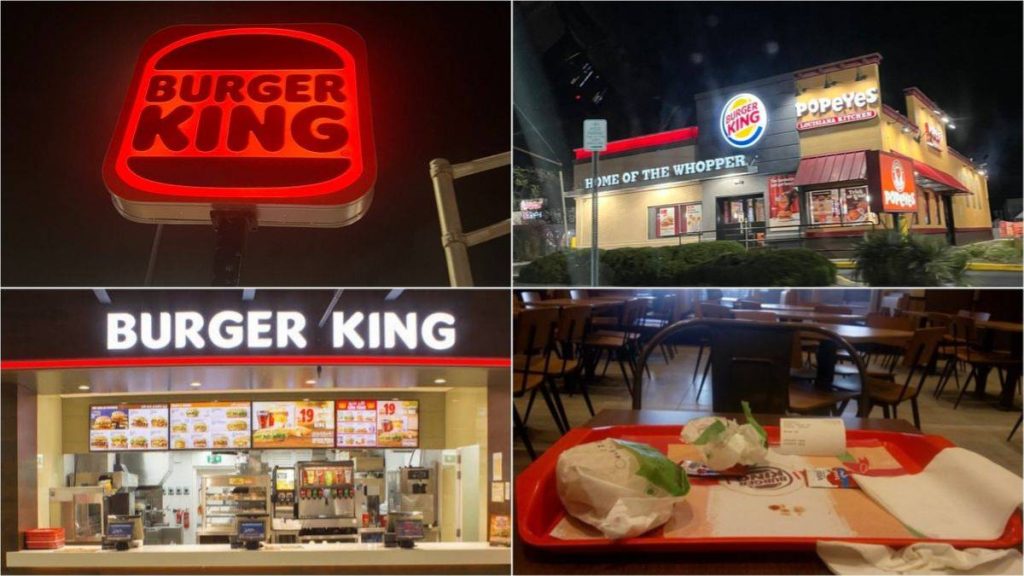 A Collage of a Burger King Sign and Burger King Outlets