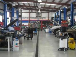 An auto repairshop