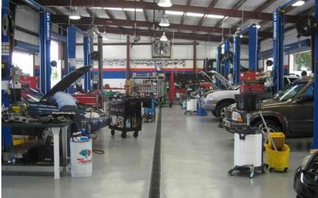 An auto repairshop