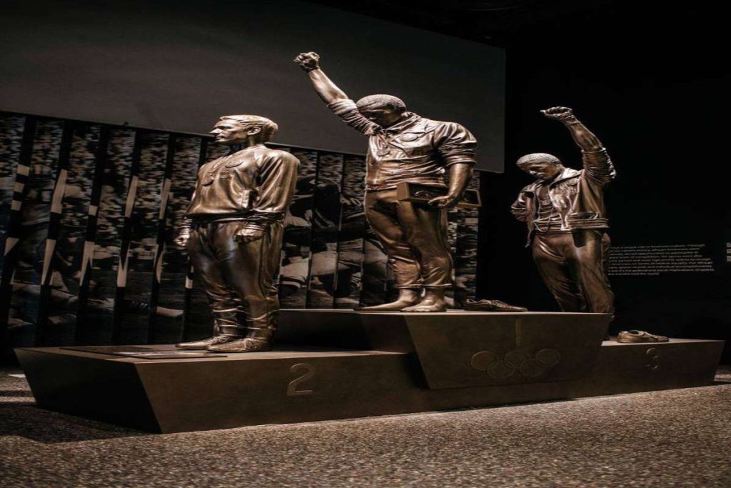 A picture of statues representing Black Americans at the National History Museum