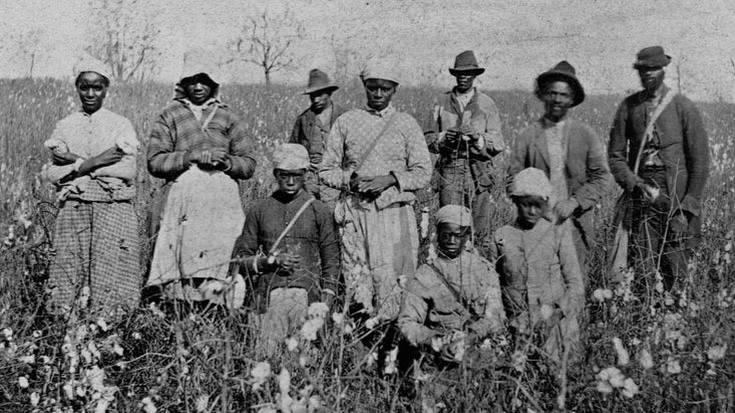 A picture of Black American slaves