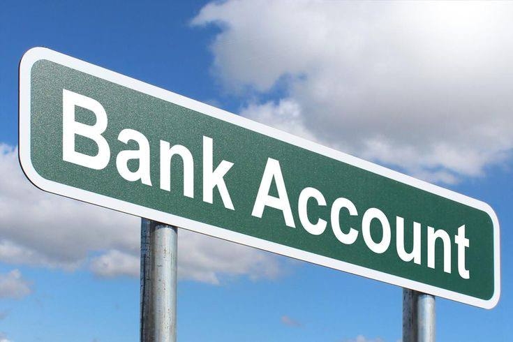 A picture of a bank account signage
