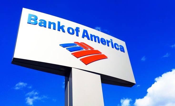 A picture of Bank of America's Signage