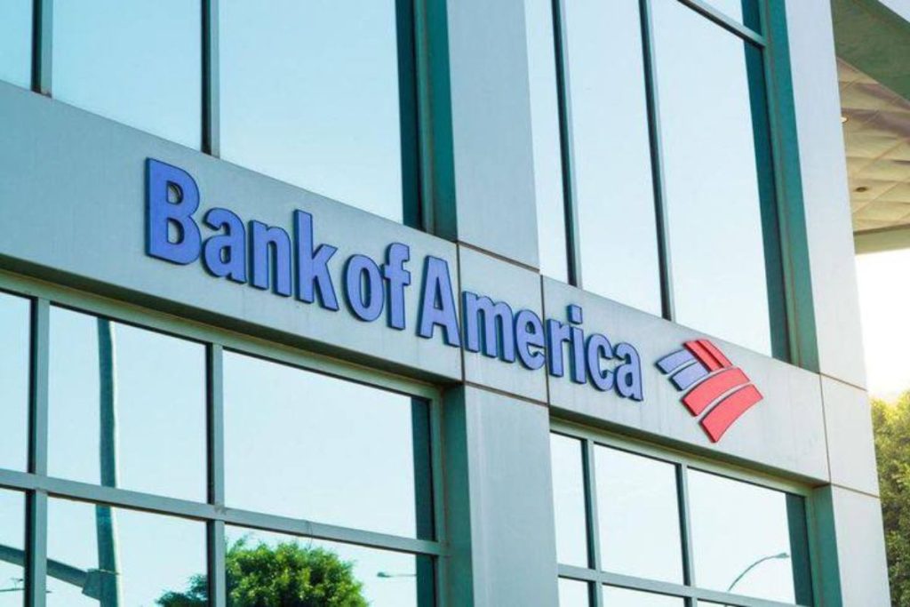 A pictutre of Bank of America's signage