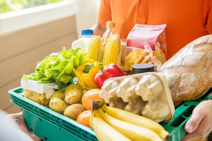 A picture of a grocery delivery