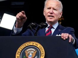President Joe Biden making a speech