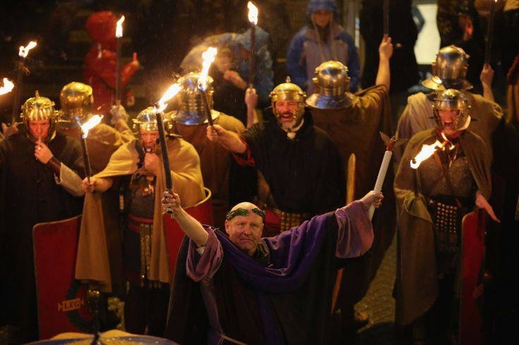 A picture of ancient Romans during their festivals and rituals