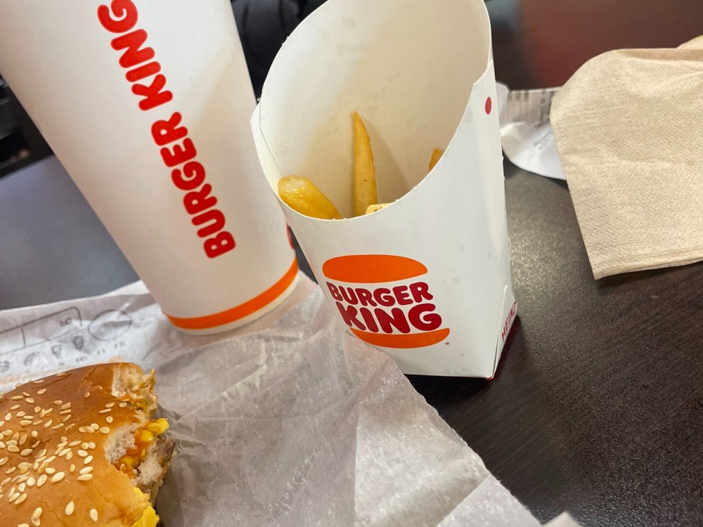 Burger King Burger and Chips