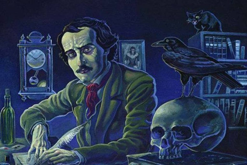 Carton illustration of Poe