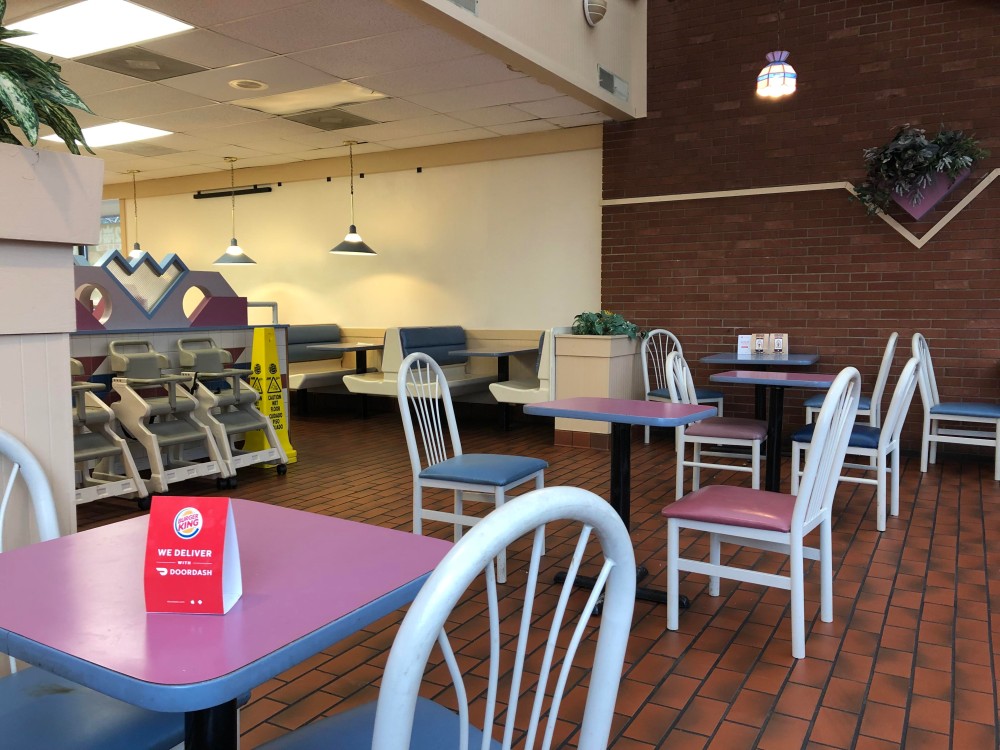 The Interior of a Burger King Restaurant