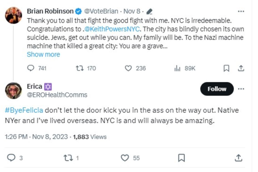 Response to Robinson’s ‘X’ post