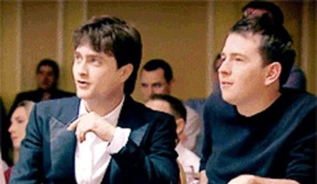 Radcliffe and Holmes at an event