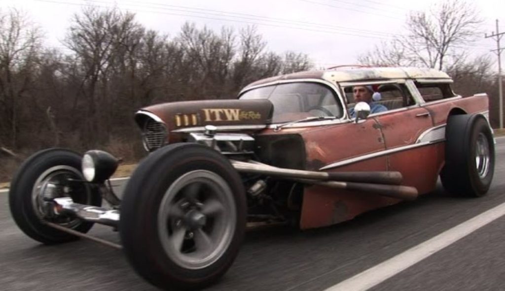 An image of the 1957 Chevy Wagon Rat Rod