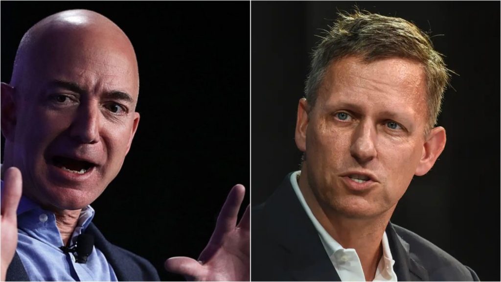 Jeff Bezos and Peter Thiel