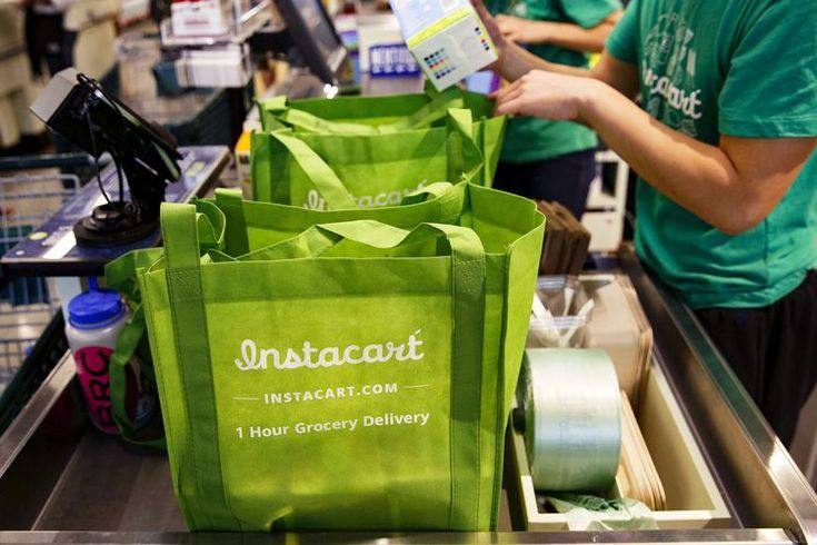 A picture of an Instacart delivery bag