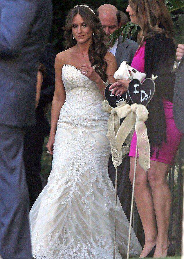 A picture of Celeste Ackelson at her wedding ceremony.
