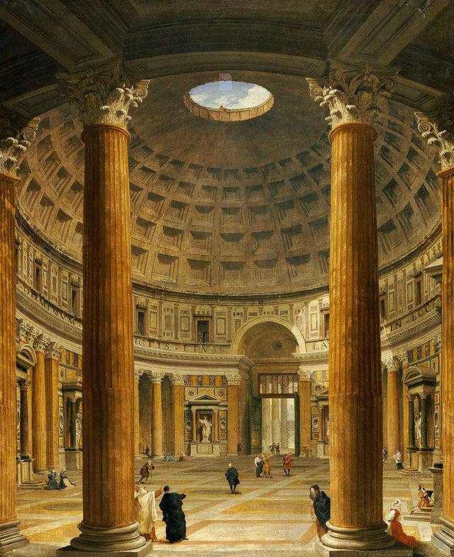 A picture of temples in ancient Rome that doubled as banks