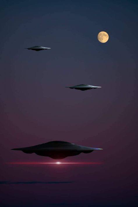 A picture of multiple UFOs