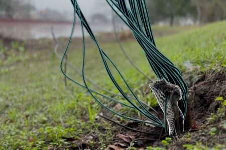 Cables Running Into the Ground