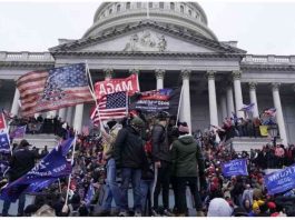 Capitol riot scene