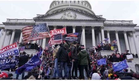 Capitol riot scene