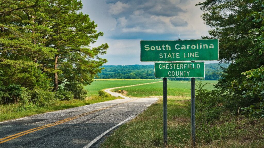A picture of a poster of South Carolina