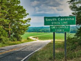 A picture of a poster of South Carolina