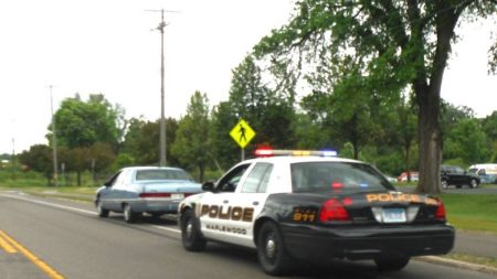 Police tailing a car