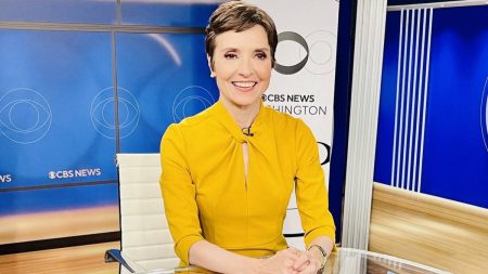 Herridge in the news studio at CBS