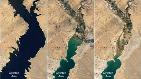 Time Lapse of Lake Mead aerial view