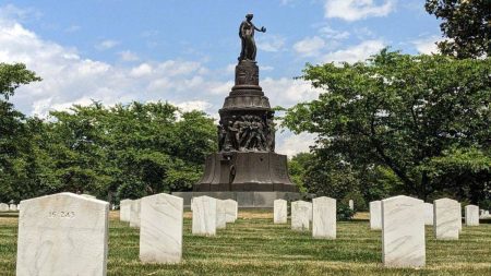 The memorial overlooking the Arlington National Cemetery