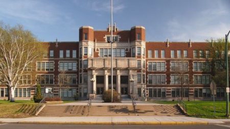 A school closed during the Covid-19 pandemic