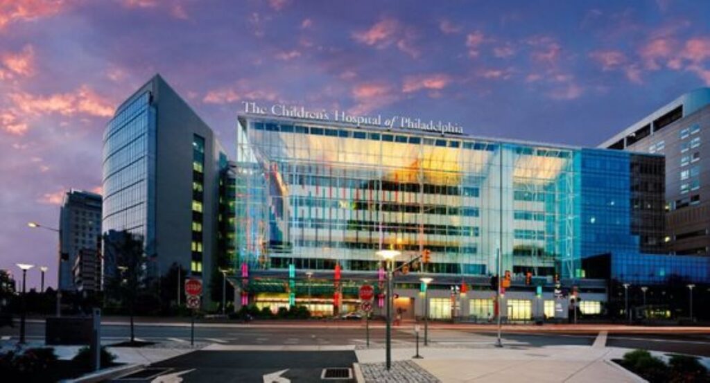 A Night Shot of the Children Hospital of Philedelphia Building