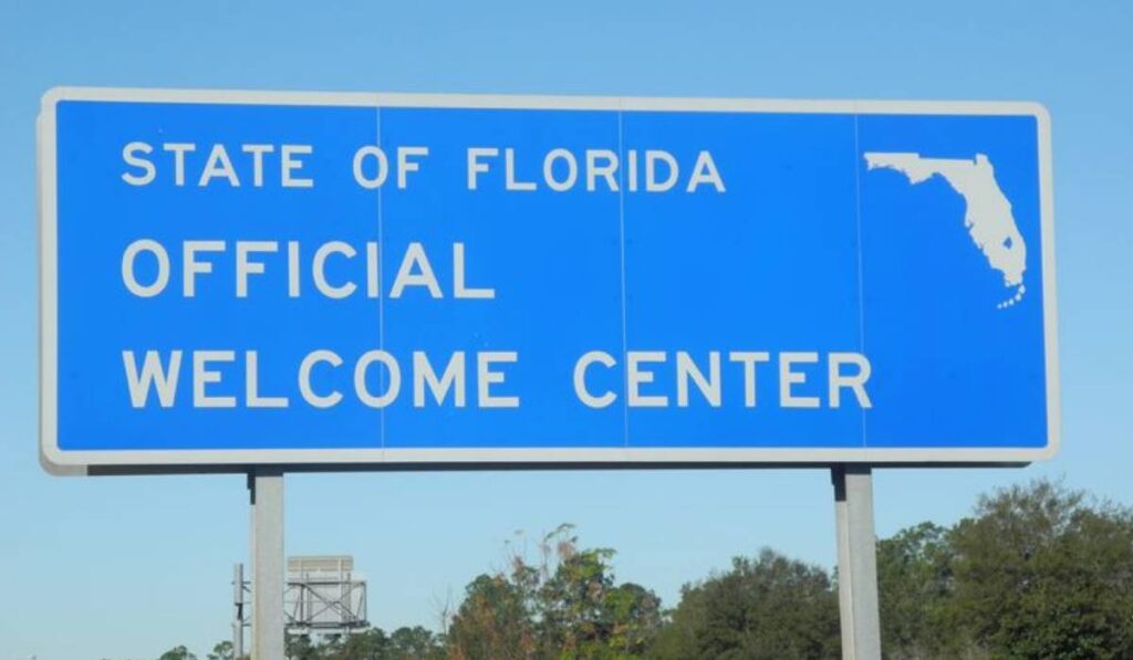 Florida welcome poster
