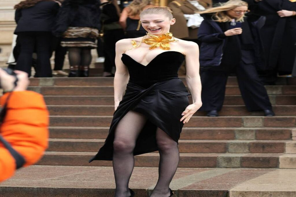 A picture of Hunter Schafer at the Paris Fashion Week