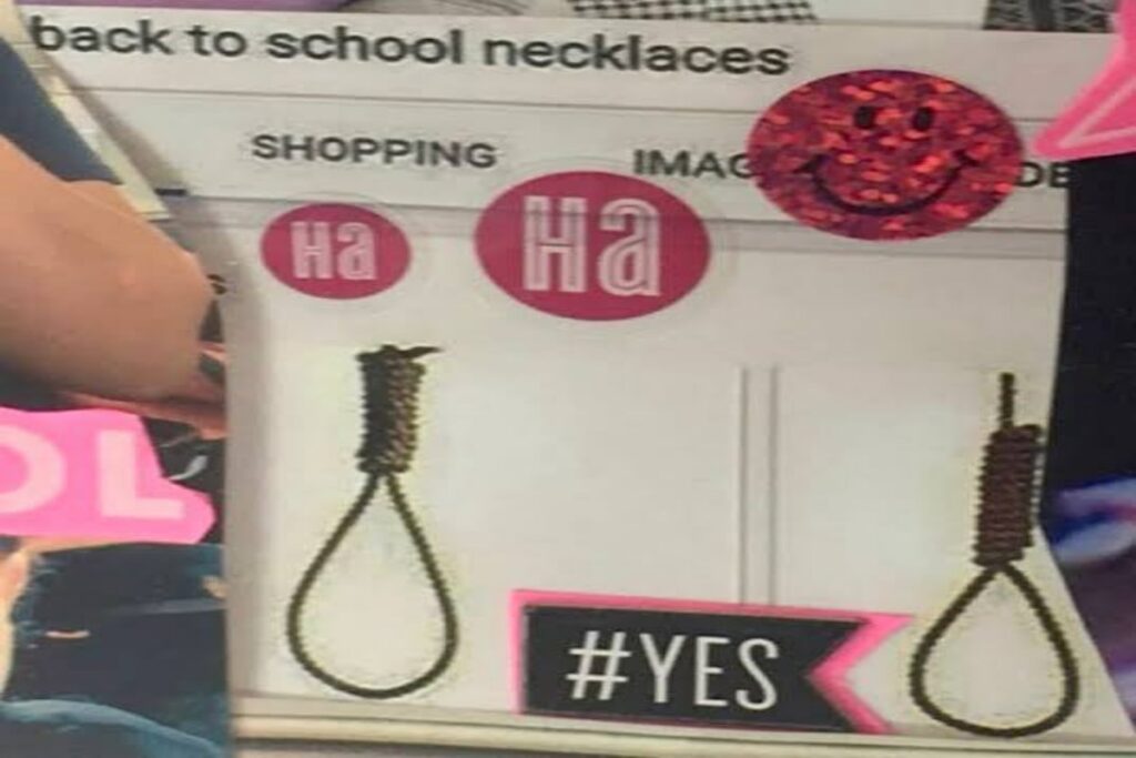 A picture of the noose display