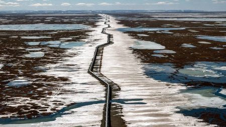 The pipeline conveying oil from the US’s Alaskan oil field