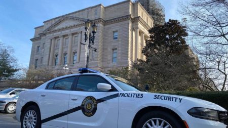 Police Vehicle at a State Capitol Premises.