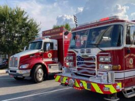 Sandy Springs Fire Department’s fire trucks.