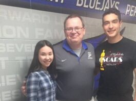 Late Principal Marburger and Two Teens