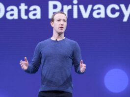 Mark Zuckerberg delivering a keynote speech